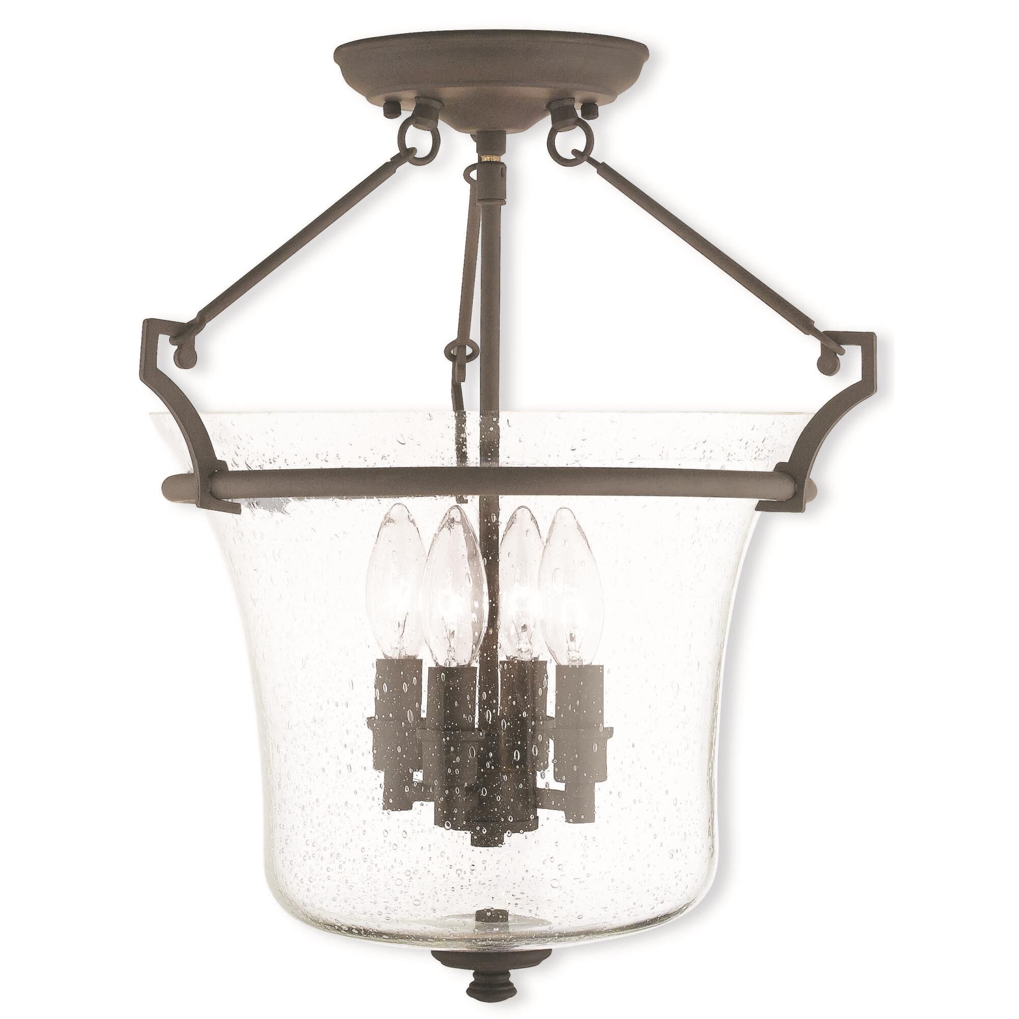 Buchanan 15 Inch 4 Light Semi Flush Mount by Livex Lighting